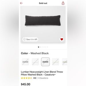 Casaluna Lumbar Linen Blend Pillow